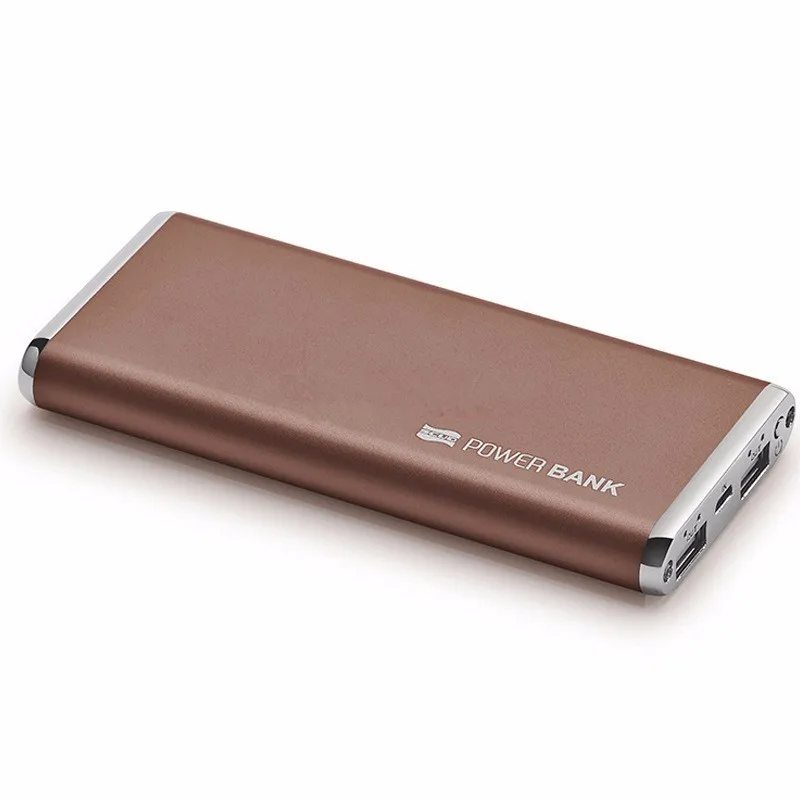 

USB charge casing custom Mobile square ultra-thin aluminium power bank 2000mah