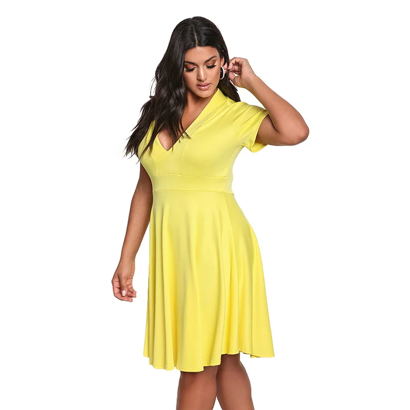 2019 Top Sales Summer Casual Sexy Plus Size  Dress  For Women