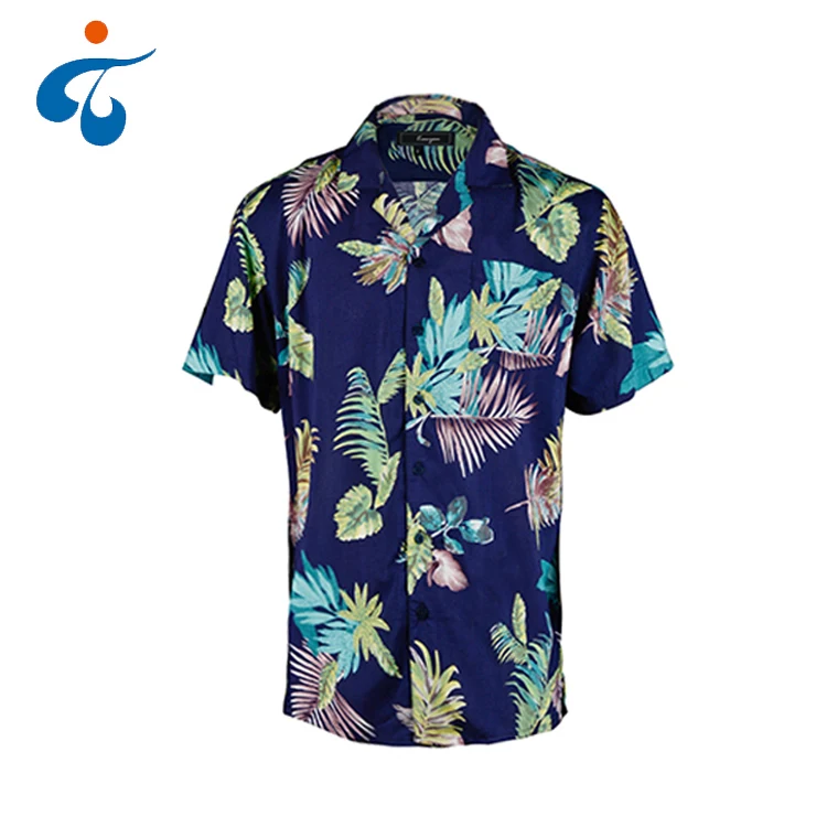 

Made in china oem short sleeve print clothing beach shirt