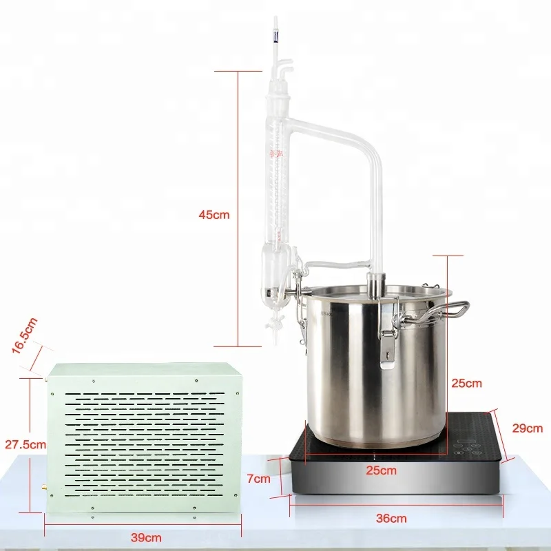 
10L home use stainless steel essential oil distiller 
