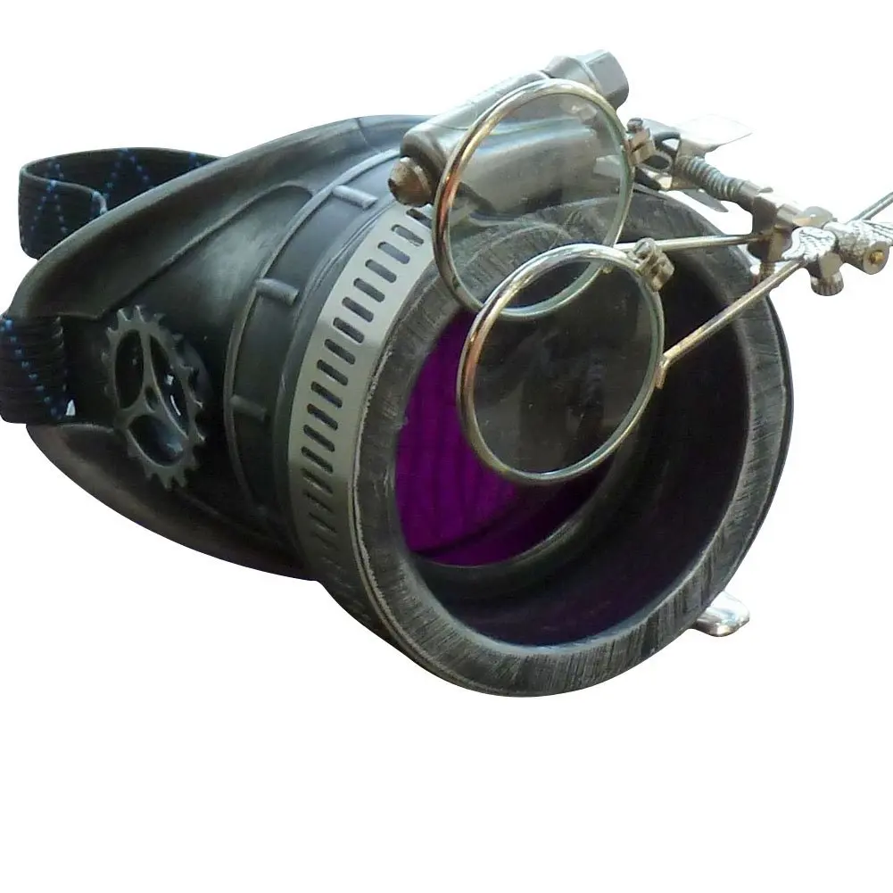 Steampunk Victorian Goggles welding Glasses monocle dark lens left eye