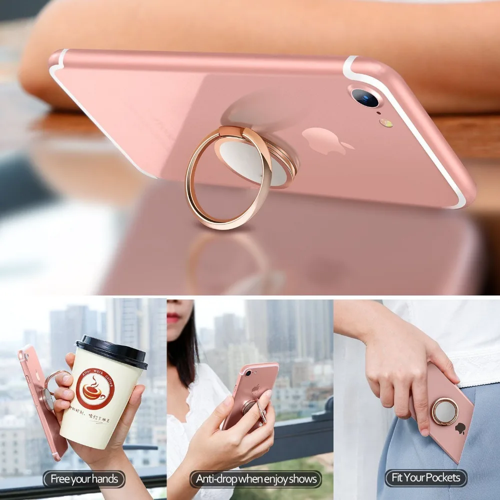 

2019 New Innovative Magnetic Flexible Ring Phone Holder With Mirror On Promotion