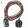 Twisted Power Cable with UK Plug Vintage Lamp Cord Set E27 Base