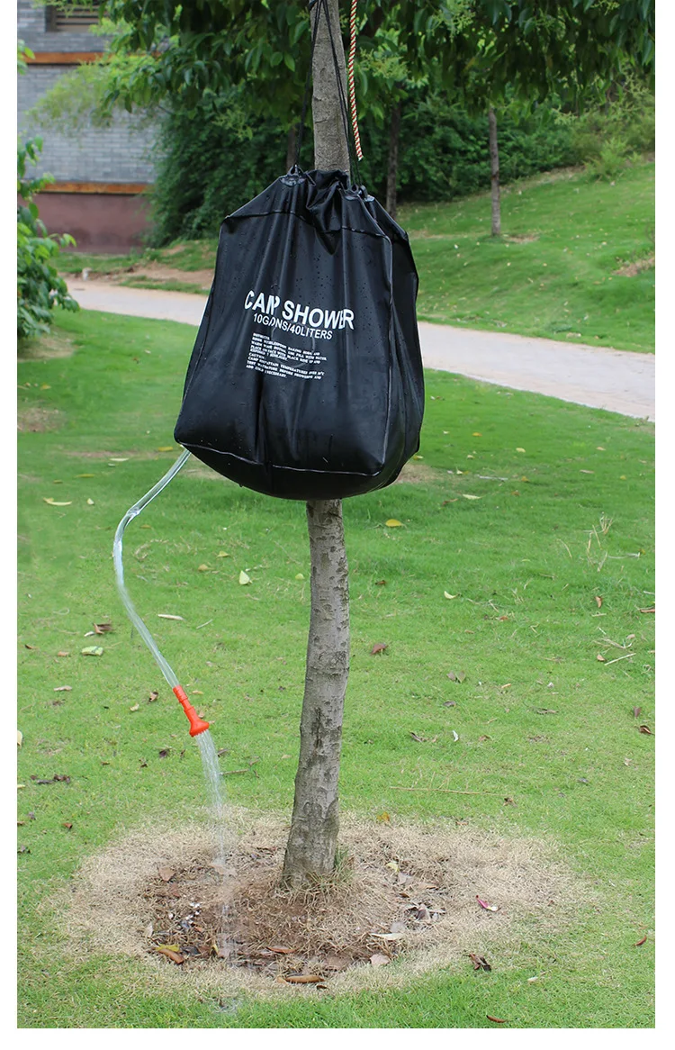 40l Black Solar Heating Outdoor Emergency Neccessity Bag Camping