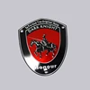 Top Quality OEM Items Private Brand Type Custom Embossed Design Die Cut Shape Aluminum Logo Plate With Holes