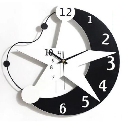 

odm/odmmodern wall clockFancy Star Shape Wall Clock Moon Manufacturer Of Home Decor Promotion Productsreloj de pared