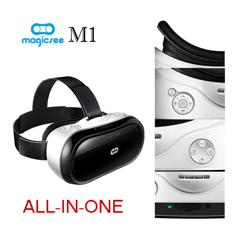 

2018 NEW MAGIC-SEE M 1 Android 4.4 R K 3288 1920*1080 P 60 HZ F O V 90 B T 4.0 4000 m Ah 3 D V R Virtual Reality