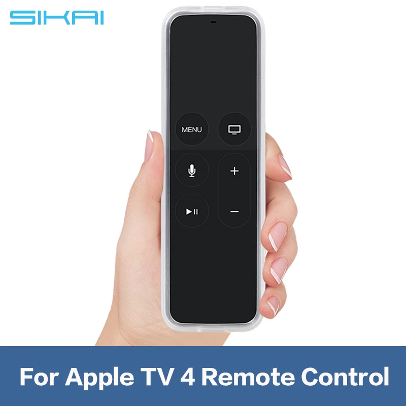 

Sikai TV Control Protector High Quality TPU Case Cover For Apple 4th Generation TV Remote Controller For Apple TV 4 Siri Remote, Transparent
