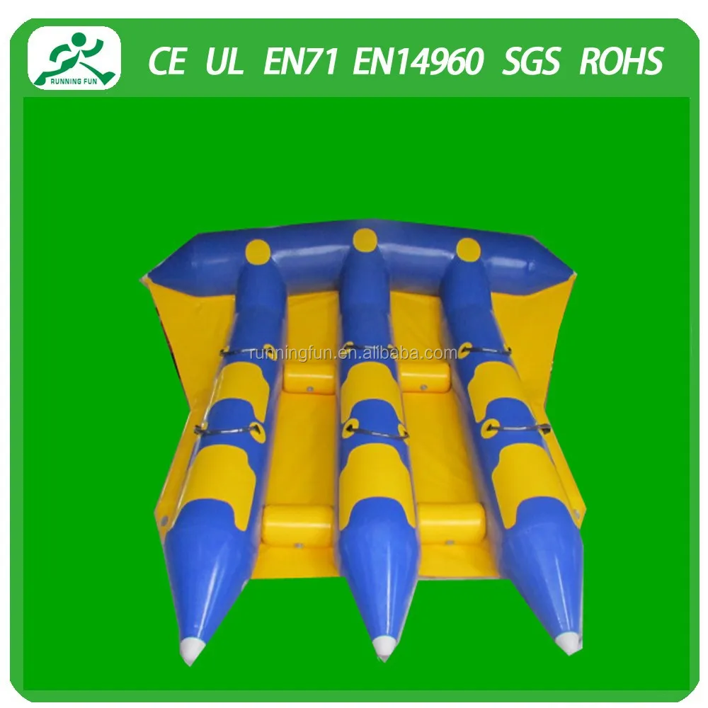 

2018 Inflatable water toy Fly Fish for surfing/water toys for water parks(6 seats, Blue;yellow;red;green;customized