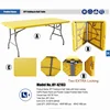 hotsale portable 6ft 72inch rectangle plastic outdoor camping picnic folding tables with locking