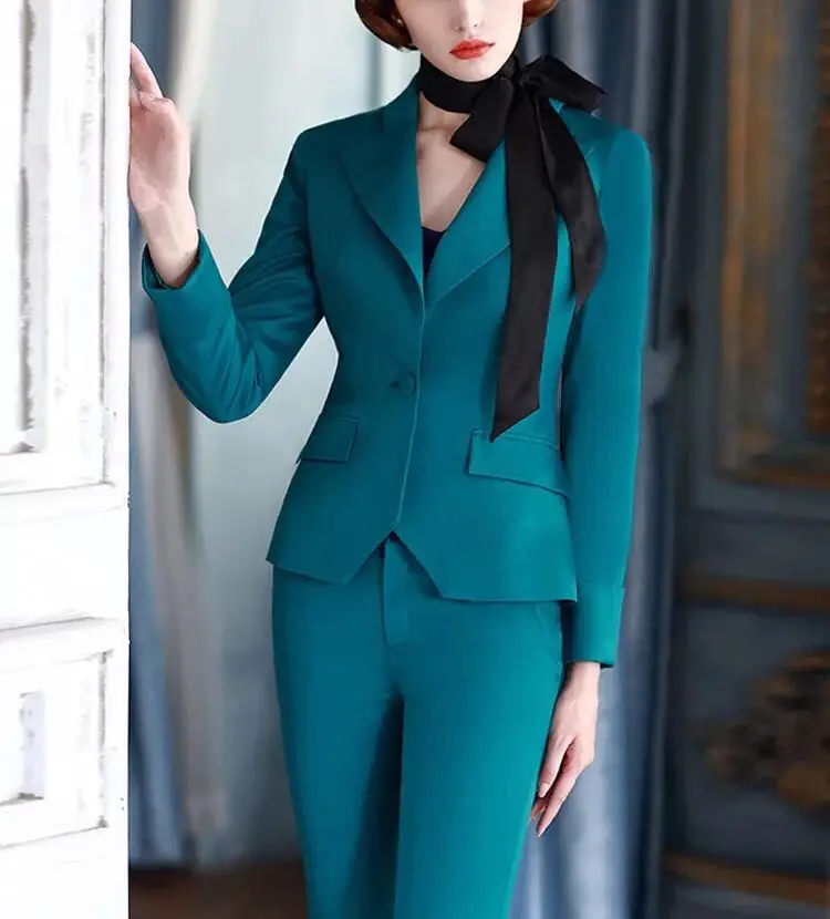 New Design Ladies Tuxedo Pant Tracking Suit Design Suit Suits Female ...