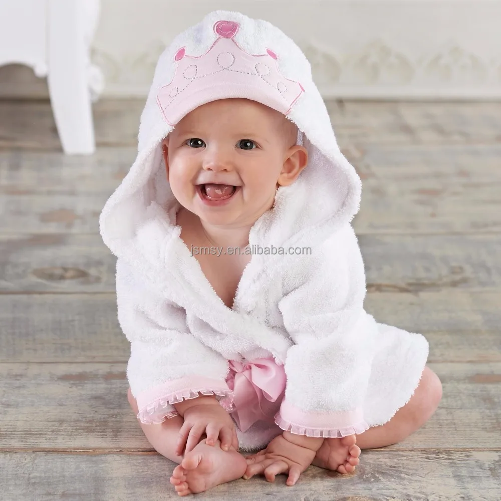 

organic cotton embroidery animal baby towel bathrobe Super soft newborn bathrobe, White;black;pink;blue;grey;yellow