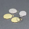 wholesale small custom engraved brand logo metal tag for jewelry