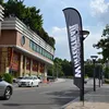 restaurant gate hotel promotion welcome teardrop feather flag
