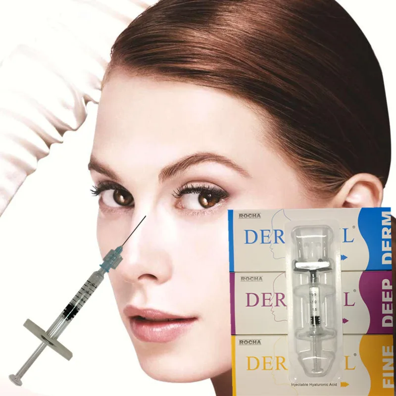 

Free shipping 1ml derm Injectable hyaluronic acid lip augmentation facial wrinkle fillers, Transparent