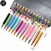 Great popular Small order quantity dry flower floating Metal Ball Pen for promotional gift with mix color