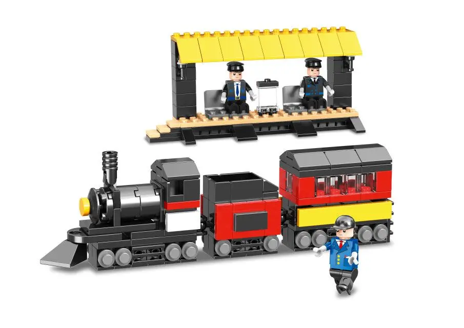 Factory Sale Educational Customized Building Blocks Brick Train Set For