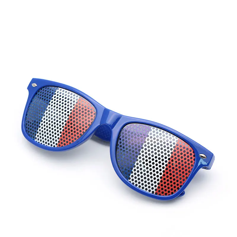

2019 Football Flag Sunglass Promotional Football National Flag Banner Design Glasses Sunglasses, Custom colors