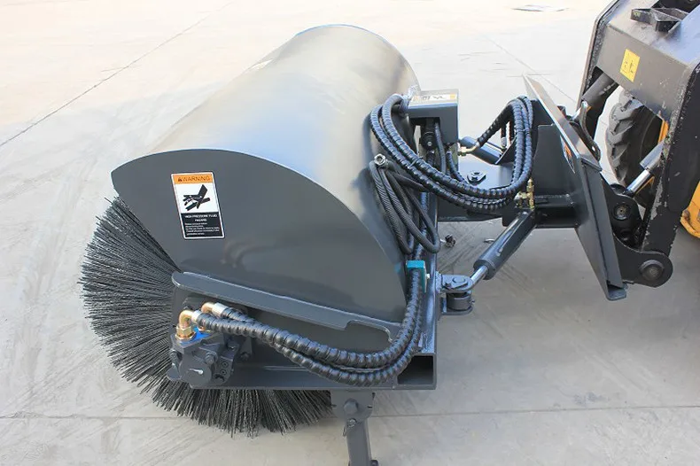 Hydraulic Angle Broom Attachment Angled Snow Angle Broom Skid Steer