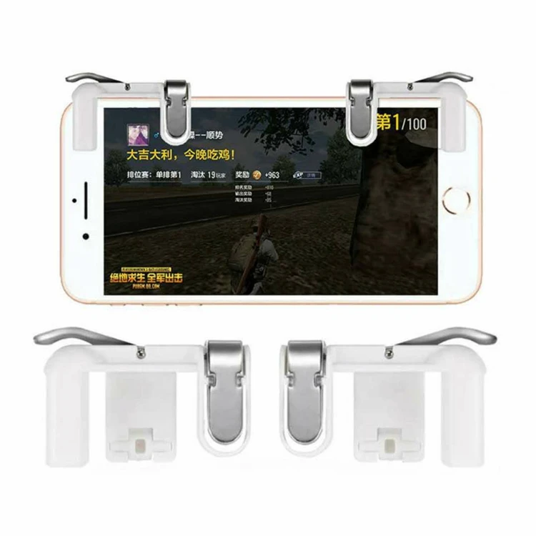 

2019 mobile phone accessories transparent metal game joystick portable android shooter trigger fire butom, Mix