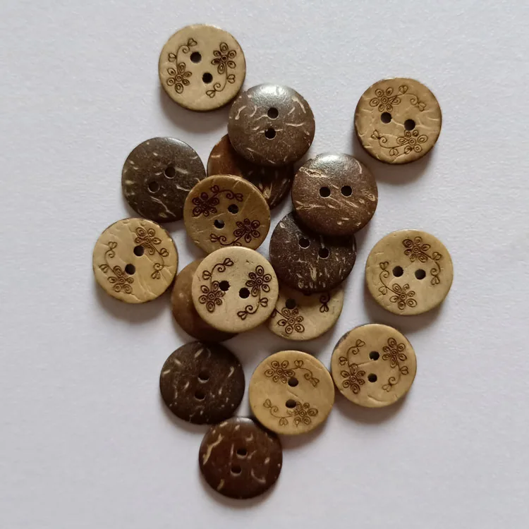 Manufacturer Pure Natural Coconut Button Laser Wood Button Children's ...