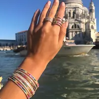

bracelet bangle woman 2019 latest new arrived design rainbow baguette cz Gold plated fashion jewelry