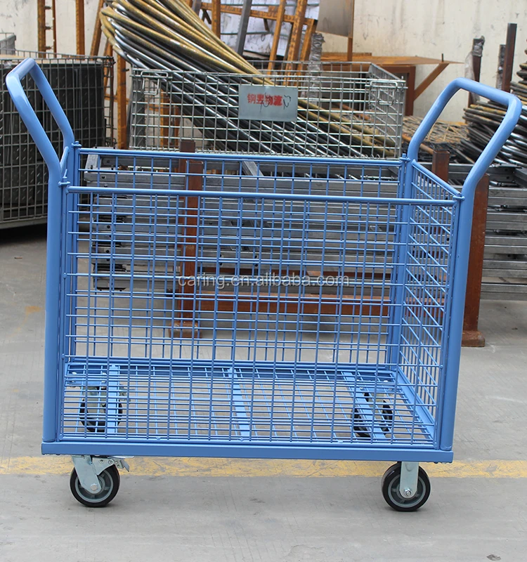 Warehouse Cage Trolley/box Trolley With Mesh Side/picking Trolley - Buy ...