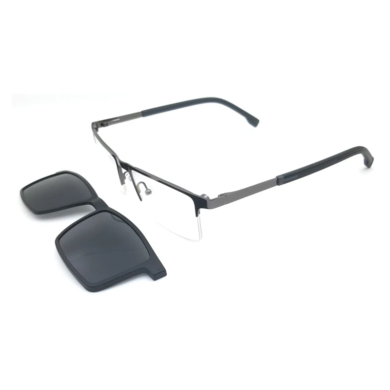 

hot selling high quality men stainless steel metal clip on sunglasses