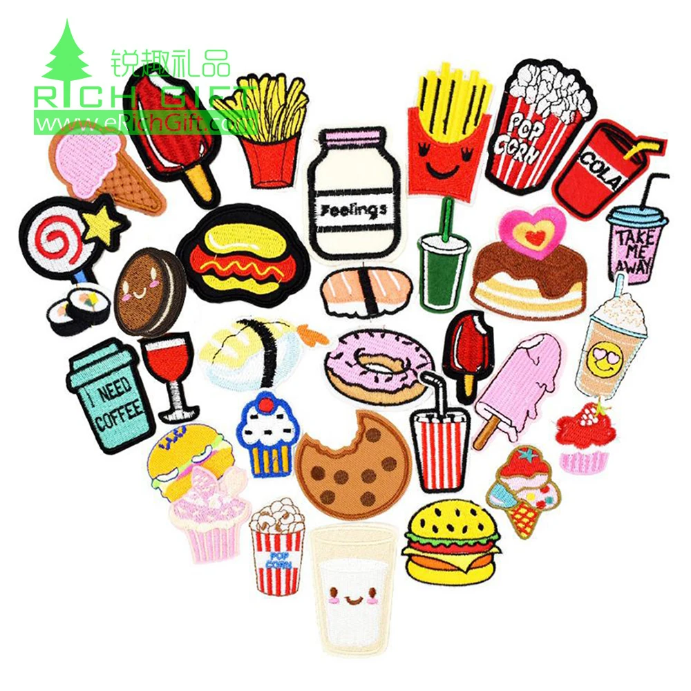 

Fashion iron-on logo bird badge sequin dog sticker brand name large gun cartoon flag custom 3d embroidery patch for clothing