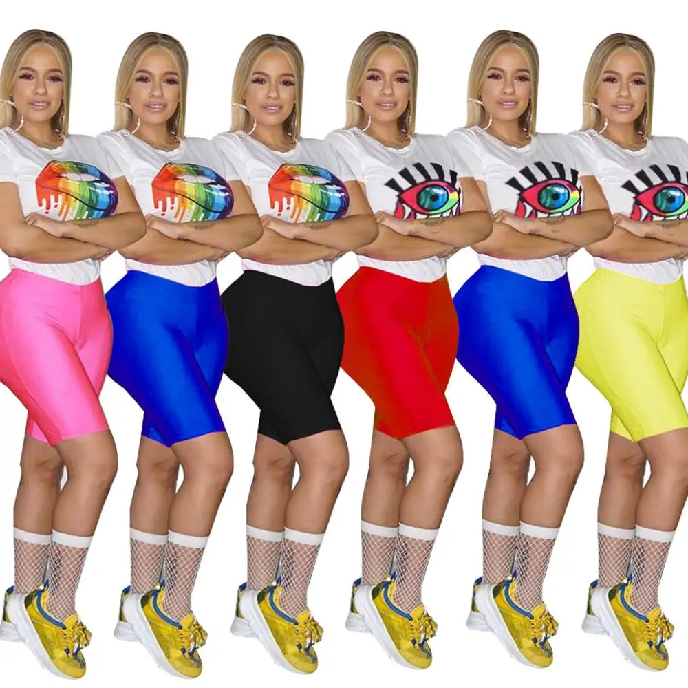 Summer Two Piece T-shirt Shorts Sets Printed Eye Fashion Sport Tracksuit 2019 New Design Blouse wholesale