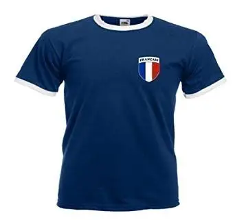 Sports Crazy unisex France French Francais Rugby Soccer Football T Shirt