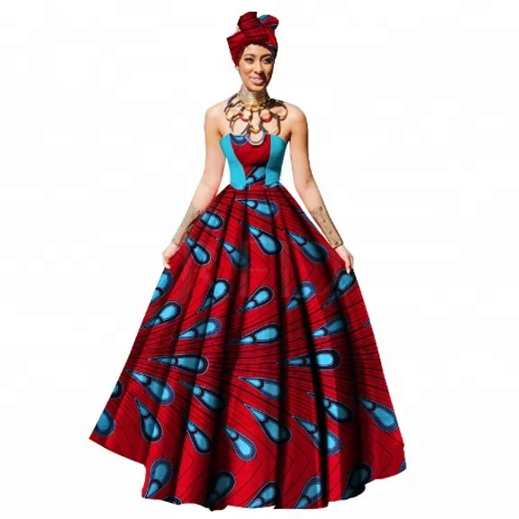 

OEM/ODM Service Supplier African Long Kitenge Print Dress, As pictures& customized