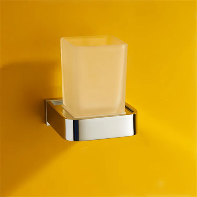 
hot sa;e Modern Accessories Brass And Chrome Finished Bathroom Brush Holder Bathroom Tumbler Holder For Home&Hotel 
