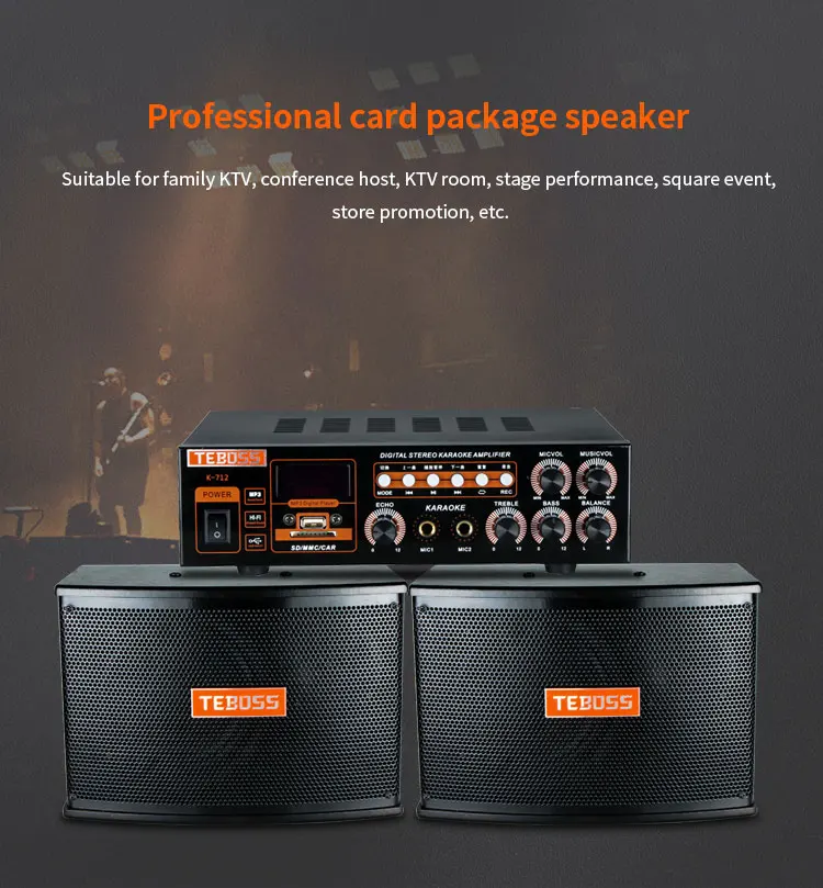 Home Karaoke System Mini Amplifiers Cheap Karaoke Package Fixed Resistance Impedance Speakers