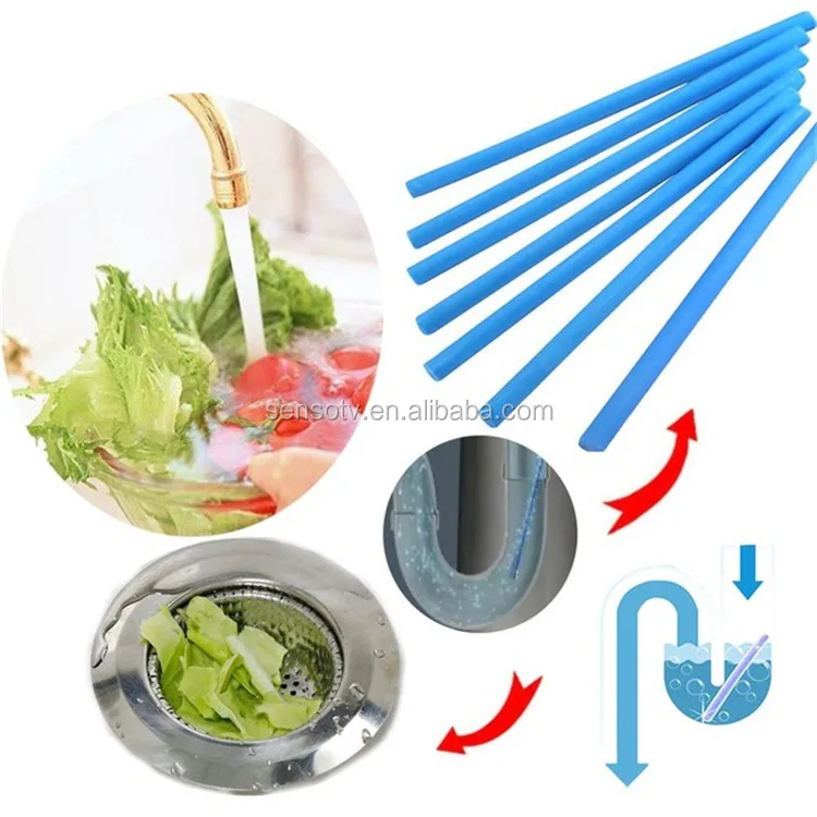 12pcs Sani Sticks Kitchen Toilet Bathtub Drain Cleaner Deodorizer