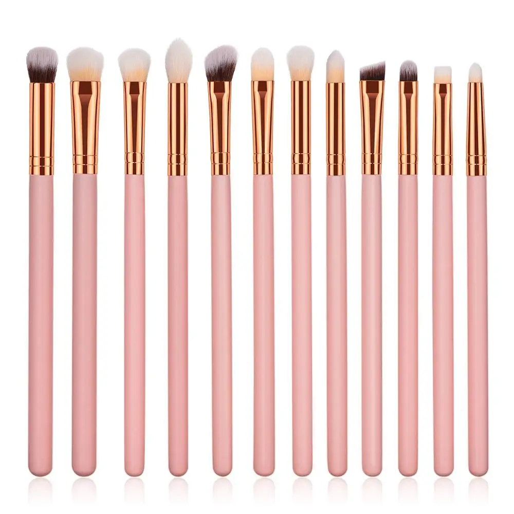 

12PCS Soft Synthetic Hair Eye Brushes Upright MakeUp Brushes Set Powder Foundation Eyeshadow Make Up Brushes Cosmetics, Show in picture