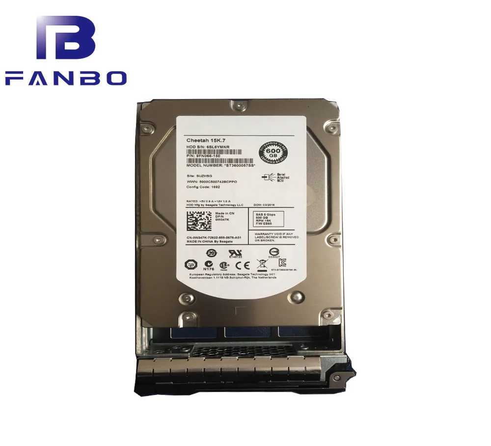 Original hard disk W347K 9FN066-150 ST3600057SS 600GB 15K SAS 3.5 6Gbps Hard Drive for dell server R710 R720