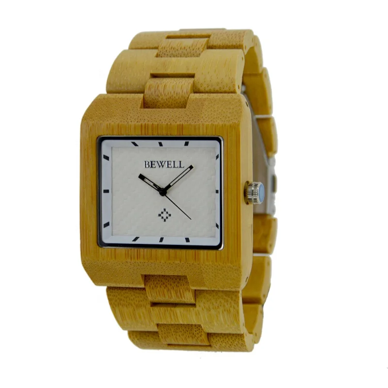

Create your own brand vogue men business watch wood watch square quartz wrist wooden watch