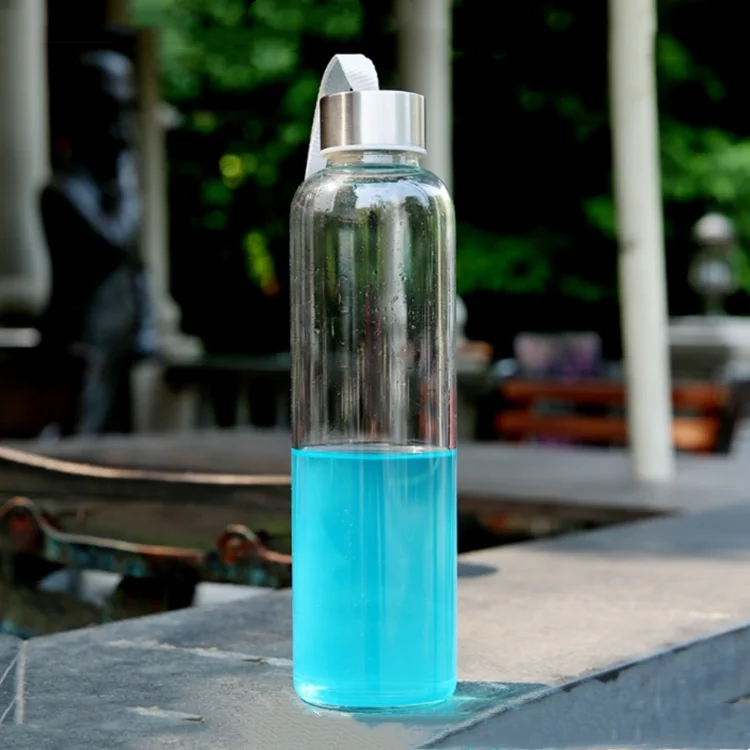 Wholesale Customized Clear Round Glass Water Sport Bottle 150ml 300ml