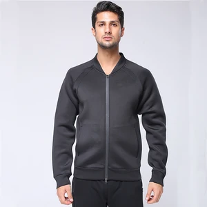 Waterproof zipper sandwich fabric inner placket with print logo Breathable holes men's autumn bomber jacket Waterproof zipper sandwich fabric inner placket with print logo Breathable holes men's autumn bomber jacket