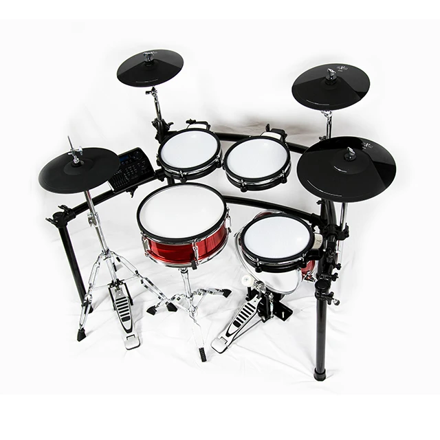 

HXM drum XD880 9-piece mesh drum pads wooden digital drum kit electronic drum set