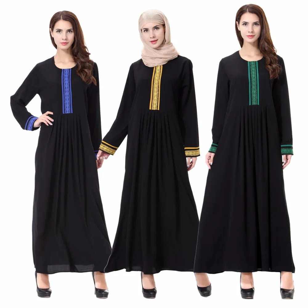 

fashionable wholesale long dress new design saudi arab women ladies abaya, Blue gold green