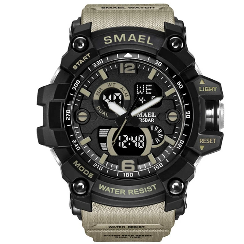 

New SMAEL 1617C Brand Analog Quartz Watch Men Sport Military Waterproof Dual Display Digital Watches Mens Relogio Masculino