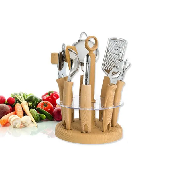 

woody 7pcs stainless steel kitchen tool set, As picture
