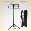 Black Folding Metal Music Conductor Stand Sheet/Book Tripod Holder with Carrying Bags Lightweight - Portable and Suitable