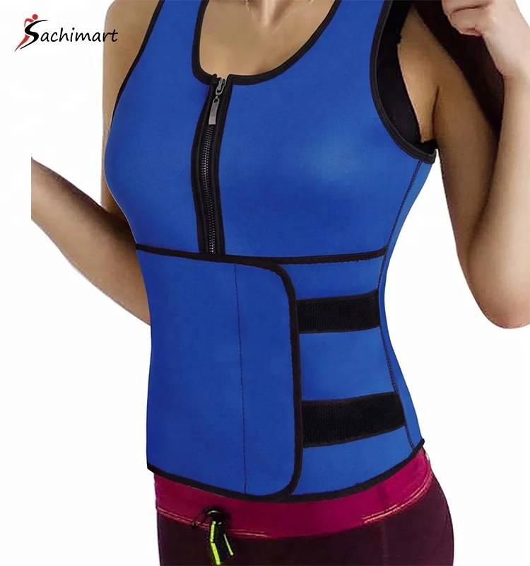 

Sachimart Women Slimming Wear Body Shaper Gym Fitness Workout Clothing Private Label Waist Trainer Sauna Sweat Belt, Black;pink;blue;grey