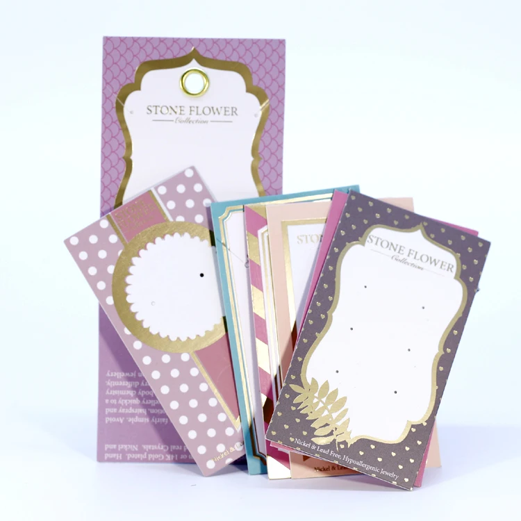 Printed Hanging Necklace Paper Holder Custom Earring Cards With Logo