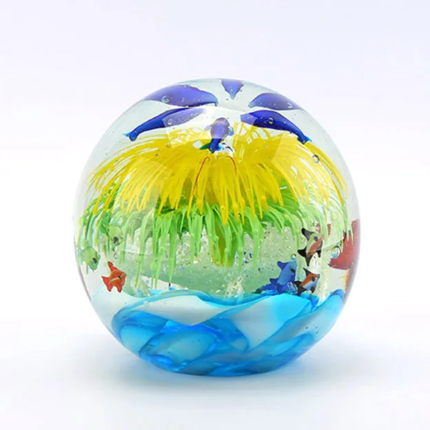 夜光球玻璃工艺品彩色水晶礼品玻璃球装饰