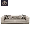 luxury grey bottom tufted corner leather sofa set Italian dark gray genuine leather sectional chesterfield sofa