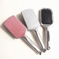 

best sell !! high quality vent plastic rhinestone hair brush for salon